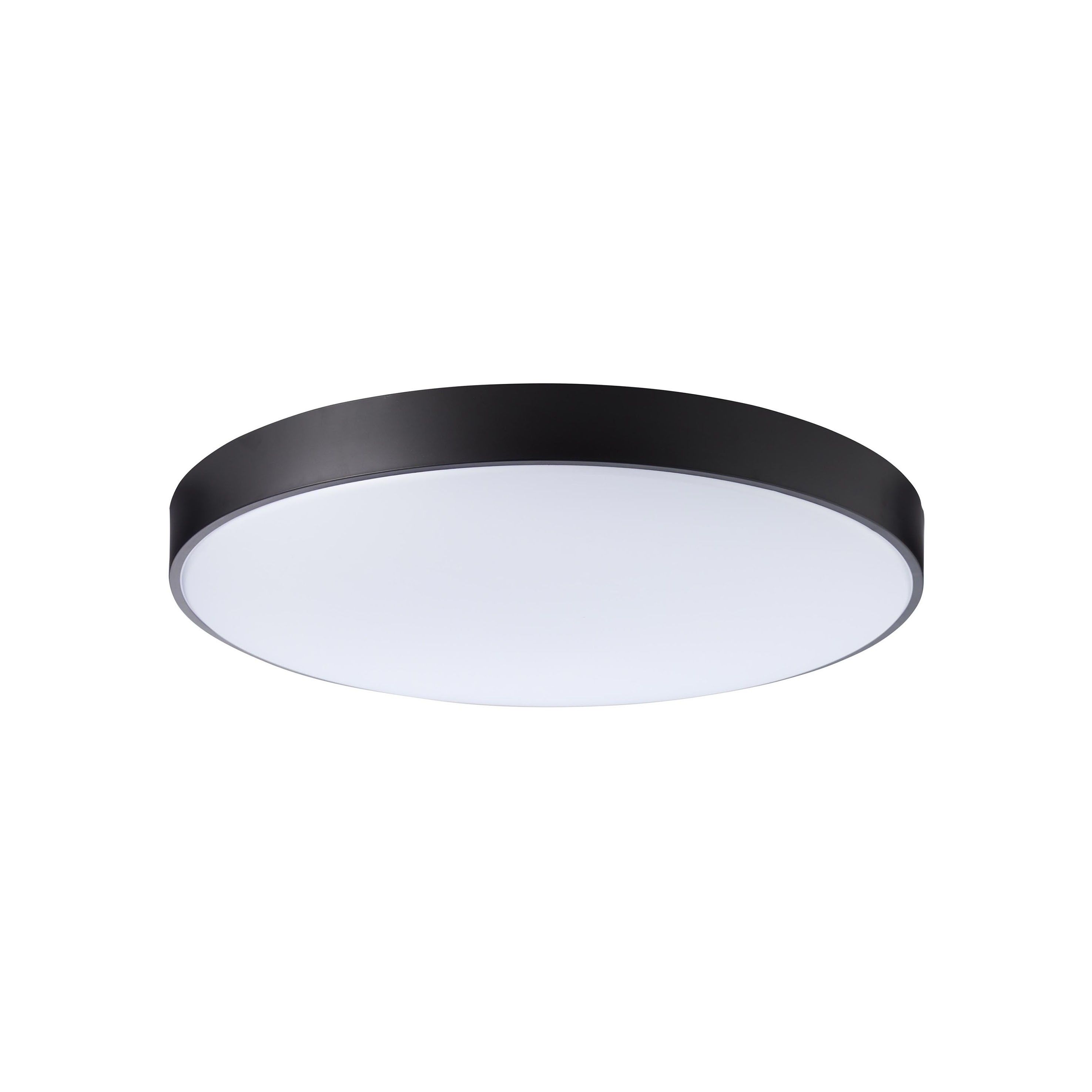 Slimline - plafondverlichting afstandsbediening - Ø 78 x 15 cm - 80W dimbare LED incl. - wit en zwart | Lichtkoning