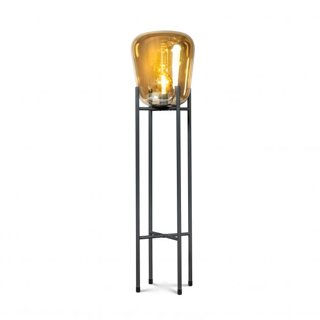 ETH Benn Gold - vloerlamp - Ø 33 x 12,7 cm - zwart en goud