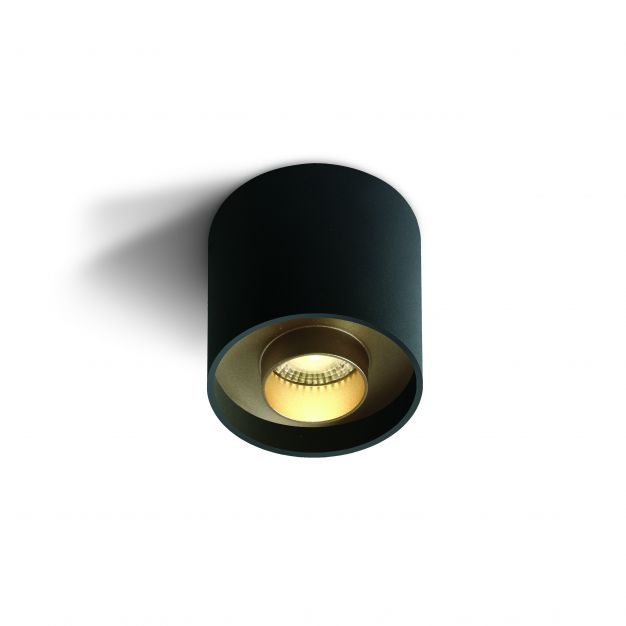 ONE Light Dark Light Cylinders Tubes - plafondverlichting - Ø 7 x 7 cm - 8W LED incl. - zwart