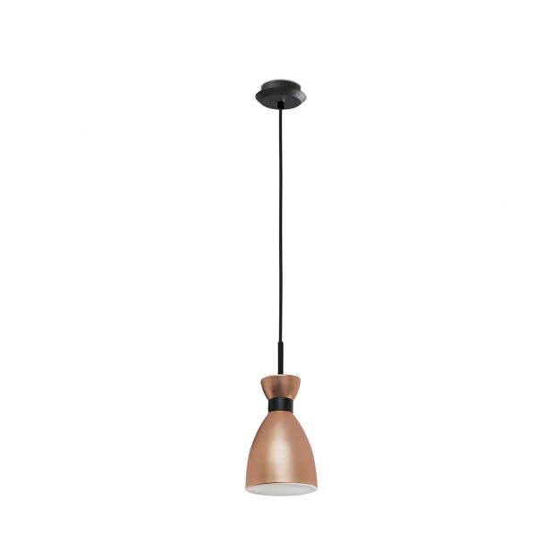 Faro Retro - hanglamp - Ø 11,5 x 18,5 cm - mat koper