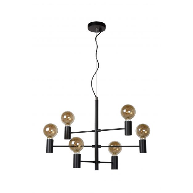 Lucide Leanne - hanglamp - 65 x 32 x 175 cm - zwart