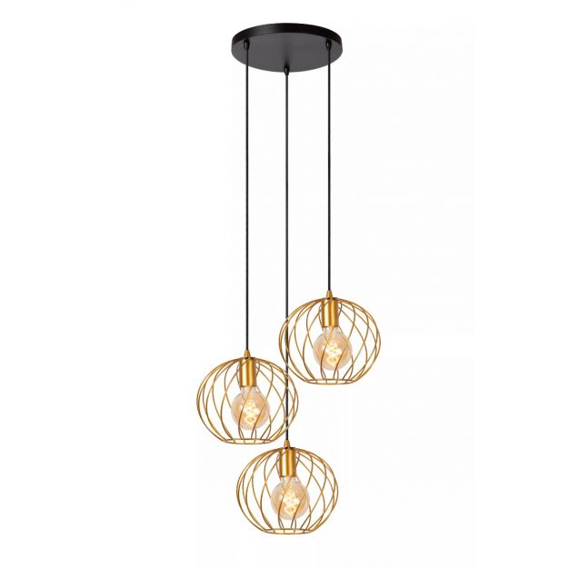 Lucide Danza -  hanglamp - Ø 50 cm x 165 cm - goud  