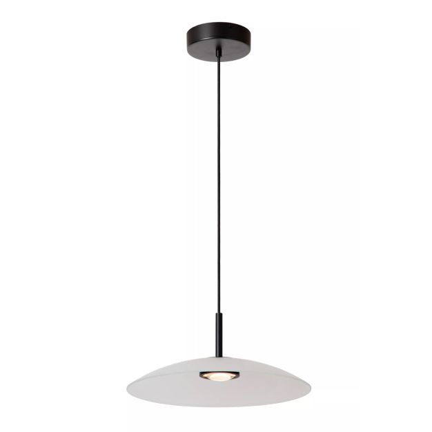 Lucide Menga - hanglamp - Ø 40 x 150 cm - 12W dimbare LED incl. - opaal