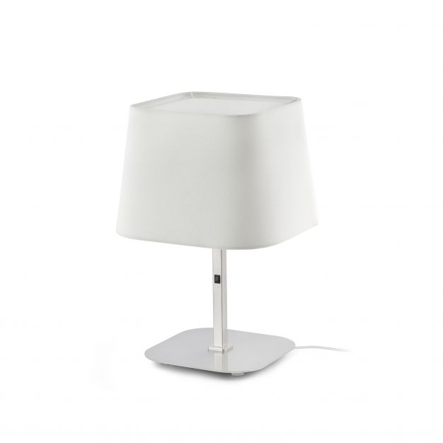 Faro Sweet - tafellamp - 30 x 30 x 40 cm - nikkel en wit