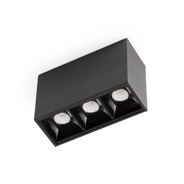 Faro Neso Point-3 - armatuur voor magnetische rail - 8,4 x 3,4 x 5,6 cm - 4W LED warm wit (3000K) incl. - 12° lichtbundel - zwart