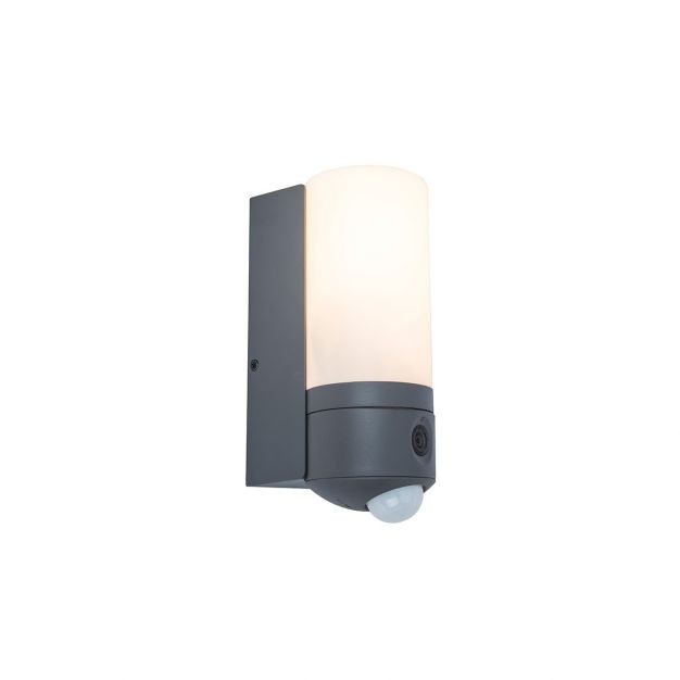 Lutec Pollux buiten wandlamp met camera en sensor 8 x 11 x 23 cm