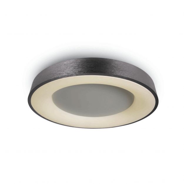 ONE Light Decorative Plafo - plafondverlichting - Ø 60 x 8,7 cm - 50W LED incl. - geborsteld antraciet