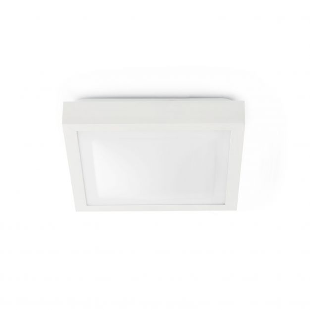 Faro Tola - plafondverlichting - 27 x 27 x 9 cm - IP44 - mat wit