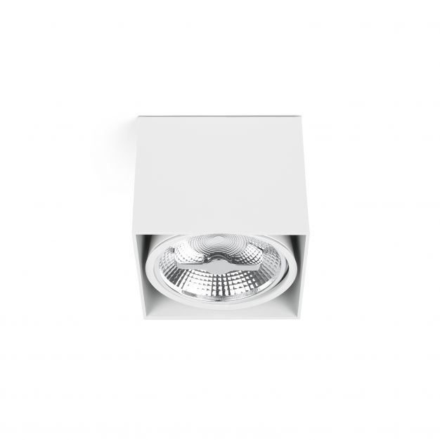 Faro Tecto QR111 - plafondverlichting - 13,5 x 13,5 x 12 cm - mat wit