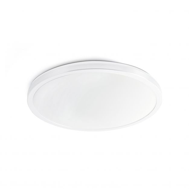 Faro Ami - plafondverlichting - Ø 28,5 x 4,2 cm - 15W LED incl. - mat wit