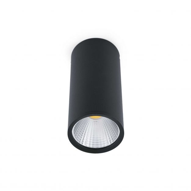 Faro Rel - plafondverlichting - Ø 10 x 16,5 cm - 25W LED incl. - mat zwart