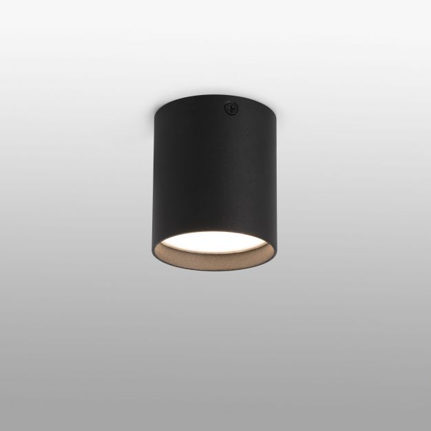 Faro Haru - plafondverlichting - Ø 7 x 8 cm - 6W LED incl. - mat zwart