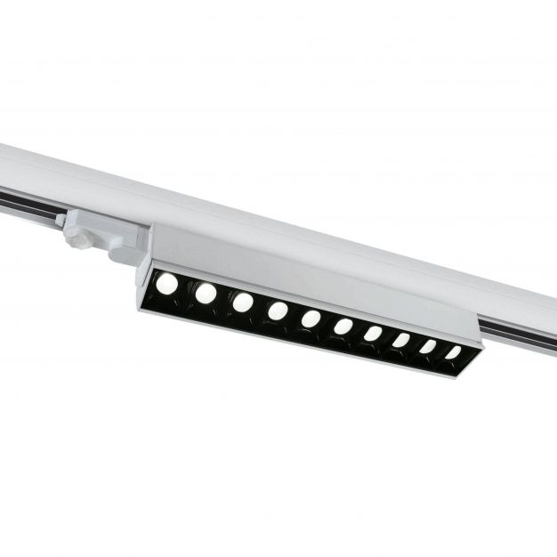 ONE Light Adjustable LED Linear Track Light - rail spot - 3-fase railsysteem - 58 x 6 x 8 cm - 10 x 5W LED incl. - wit - witte lichtkleur