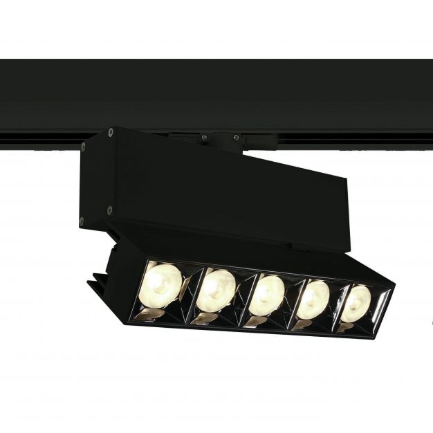 ONE Light Mirror Square - rail spot - 3-fase railsysteem - 19,3 x 5,4 x 5,4 cm - 20W LED incl. - zwart