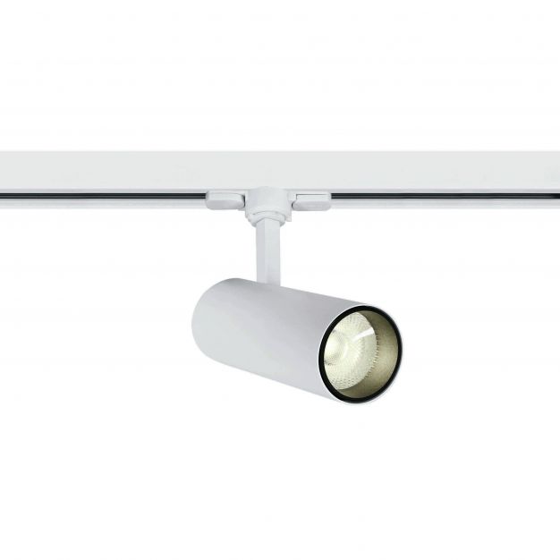 ONE Light COB Cylinder - rail spot met COB LED - 3-fase railsysteem - Ø 5,5 x 14,7 cm - 10W LED incl. - wit - warm witte lichtkleur