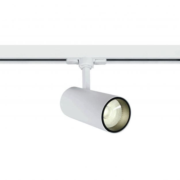 ONE Light COB Cylinder - rail spot met COB LED - 3-fase railsysteem - Ø 7,5 x 18 cm - 20W LED incl. - wit - warm witte lichtkleur