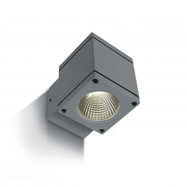 ONE Light Outdoor Wall Cylinders  - buiten wandverlichting - 8 x 11,3 x 9,5 cm - 6W LED incl. - IP54 - grijs