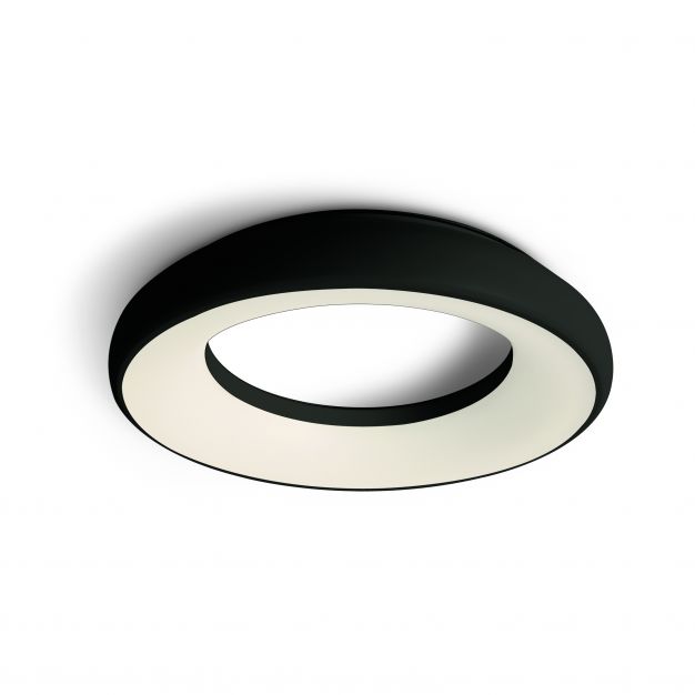 ONE Light Indoor LED - plafondverlichting - Ø 30 x 4,7 cm - 25W LED incl. - IP40 - zwart