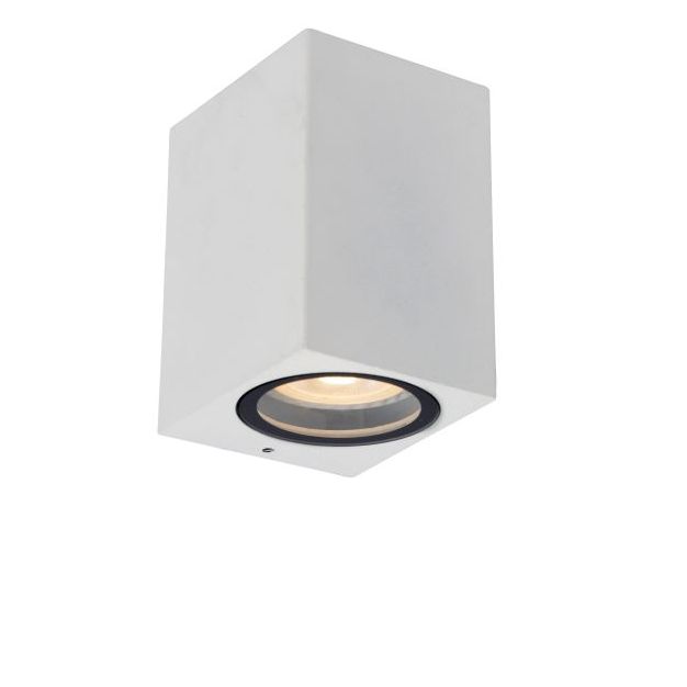 Lucide Zaro - buiten wandlamp - 7,8 x 6,8 x 10 cm - IP44 - wit