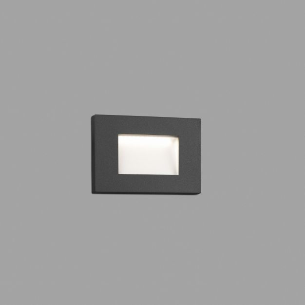 Faro Spark II - inbouw wandverlichting - 10,5 x 7,5 cm - 5W LED incl. - IP65 - donkergrijs