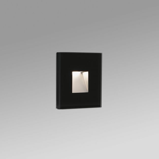 Faro Dart - inbouw wandverlichting - 8 x 3,6 x 8 cm - 2W LED incl. - IP65 - mat zwart