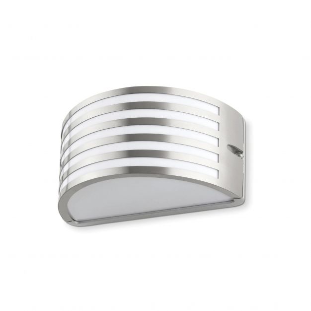 Faro Fedon - wandverlichting - 24,5 x 13,5 x 12 cm - IP54 - satijn inox