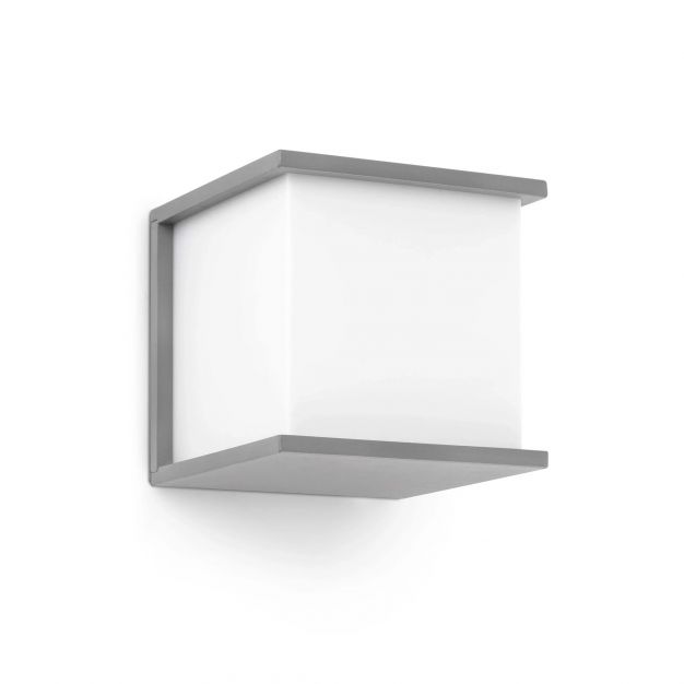 Faro Kubick - wandverlichting - 16,5 x 16,5 x 16,5 cm - IP44 - grijs