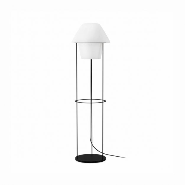 Faro Versus - grote staanlamp - 153 cm - zwart