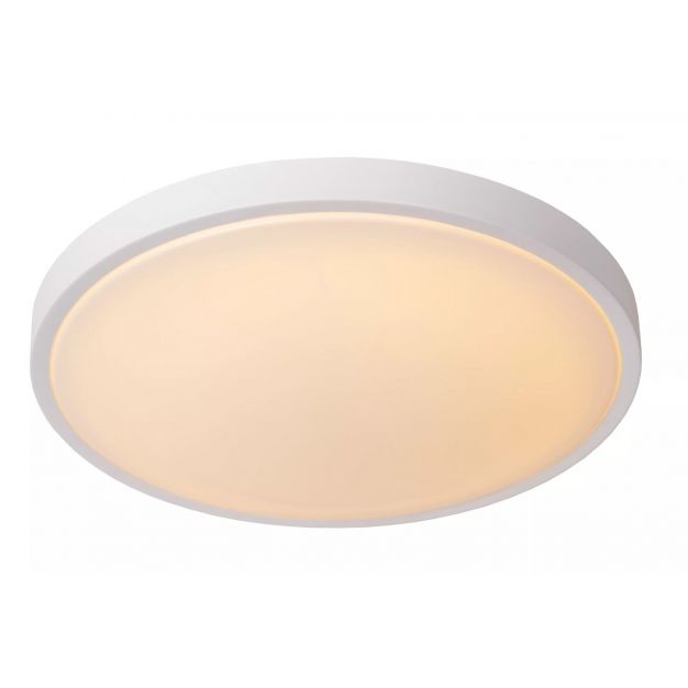 Lucide Dasher - plafondlamp - Ø 41 x 10,6 cm - 24W LED incl. - IP44 - wit 