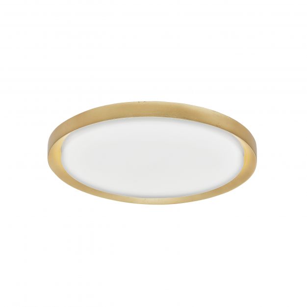 Nova Luce Troy - plafondverlichting - Ø 46 x 7,5 cm - 40W dimbare LED incl. - goud en wit