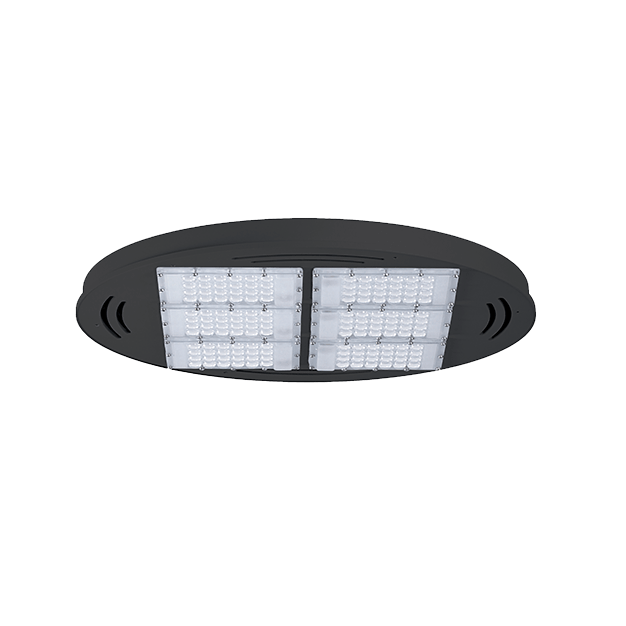 Elmark Veca - hoogbouwverlichting - Ø46 x 17 cm - 200W LED incl. - IP65 - donkergrijs