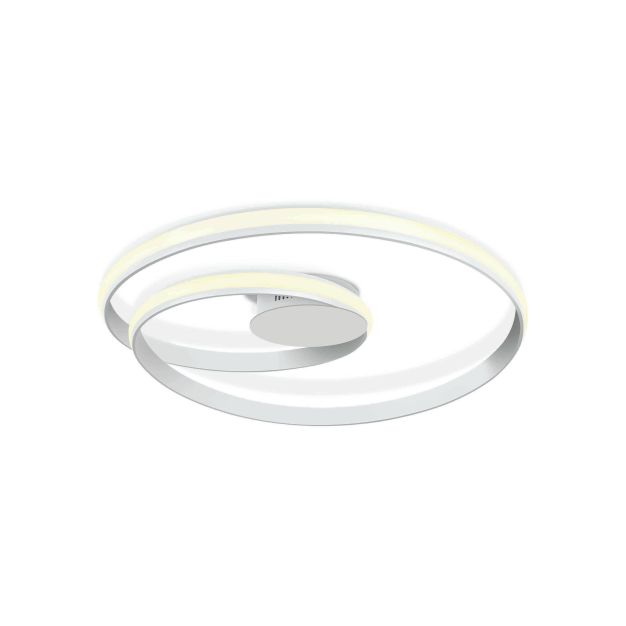 ONE Light Swirl - plafondverlichting - Ø 58 x 9,5 cm - 30W LED incl. - wit