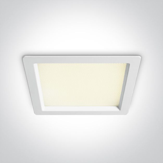 ONE Light UGR19 Office Range - inbouwspot - 175 x 175 mm, 160 x 160 mm inbouwmaat - 25W LED incl. - IP44 - wit