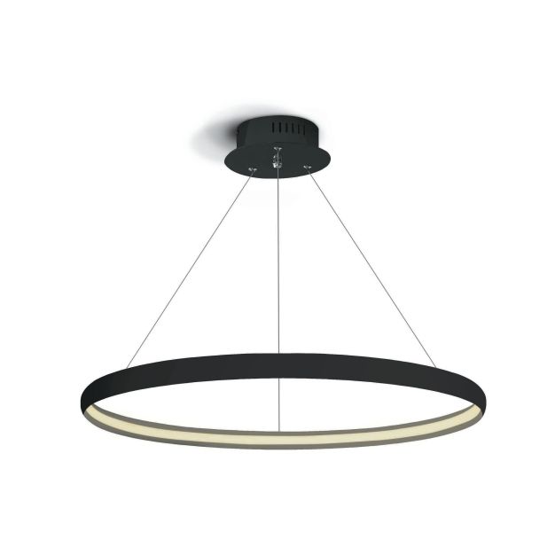 ONE Light LED Pendant Rings - hanglamp - Ø 60 x 150 cm - 19W LED incl. - zwart