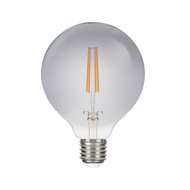 VK Lighting filament lamp - Ø 9,5 x 13,2 cm - E27 - 8W dimbaar - 2700K - gerookt