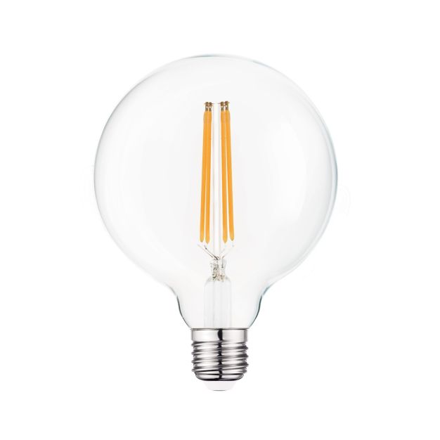 VK Lighting filament lamp - Ø 9,5 x 13,2 cm - E27 - 7W dimbaar - 2700K - transparant