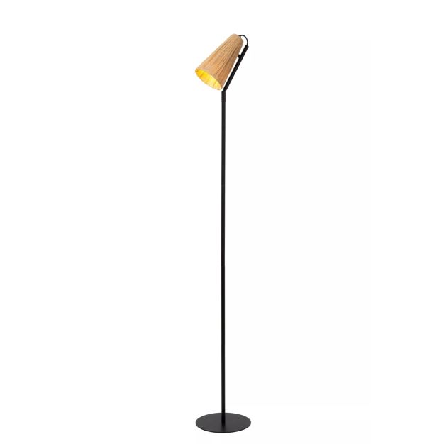 Lucide Bensen - vloerlamp - Ø 22 x 152 cm - naturel