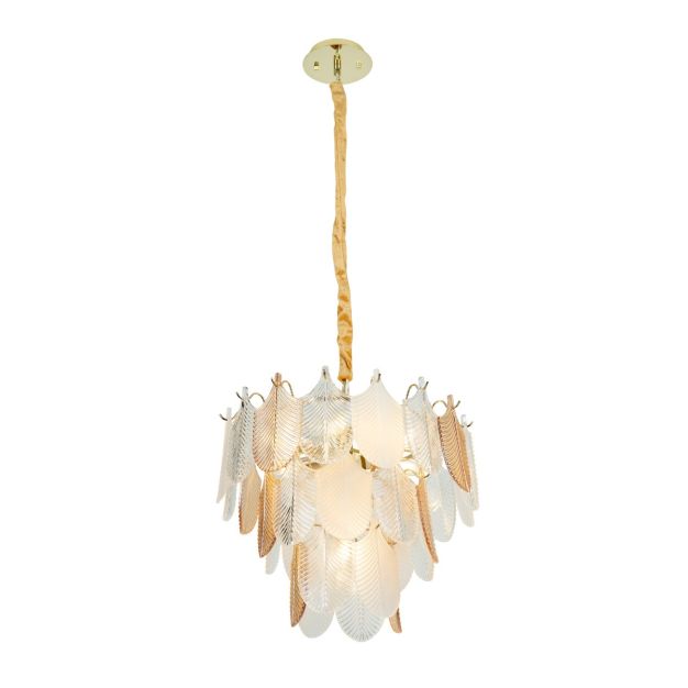 Maxlight Arwena - hanglamp - Ø 50 x 125 cm - goud