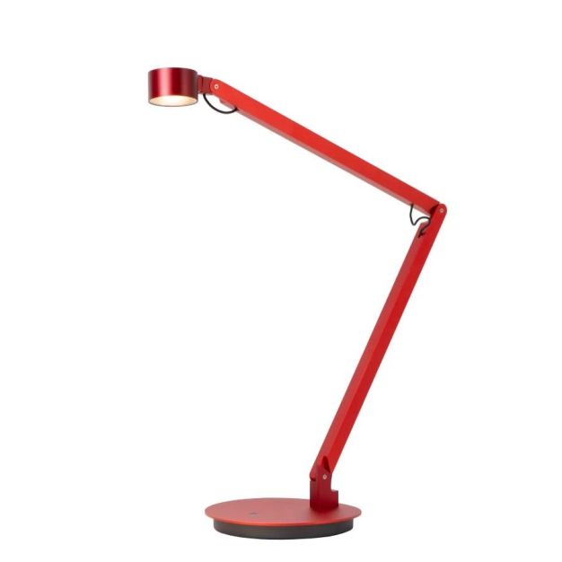 Lucide Ogden - bureaulamp - 49 x 20 x 90 cm - 7W dimbare LED incl. - rood