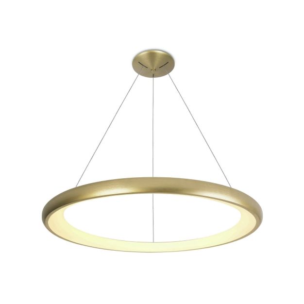 ONE Light LED Pendant Rings - hanglamp - Ø 61 x 120 cm - 50W LED incl. - geborsteld messing