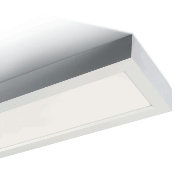 ONE Light LED Die Cast Panel - plafondverlichting - 120 x 14,5 x 5 cm - 40W LED incl. - IP40 - wit - warm witte lichtkleur