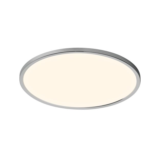 Nordlux Oja - badkamer plafondverlichting - Ø 43 x 2,5 cm - 3 stappen Moodmaker SceneSelect functie (3000K-4000K) - 19W LED incl. - IP54 - chroom