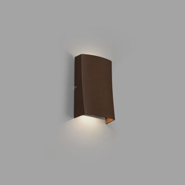 Faro Nairobi - wandverlichting - 8,5 x 5 x 15 cm - 6W LED incl. - IP54 - roestbruin