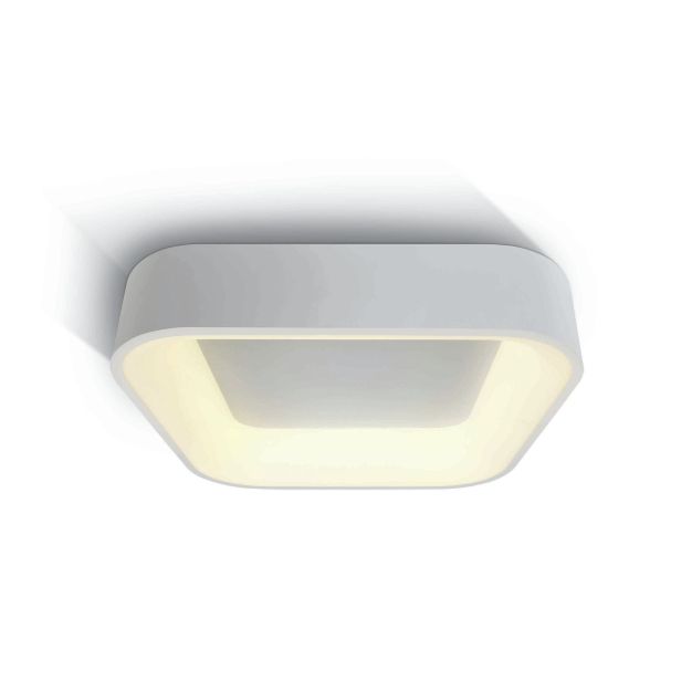 ONE Light LED Decorative Plafo Square - plafondverlichting - 45 x 45 x 11 cm - 38W LED incl. - wit