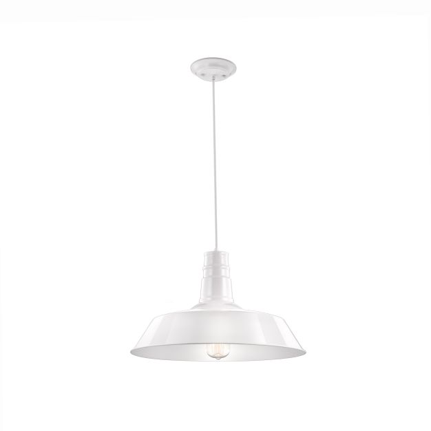 Nova Luce Osteria - hanglamp - Ø 46 x 115 cm - wit