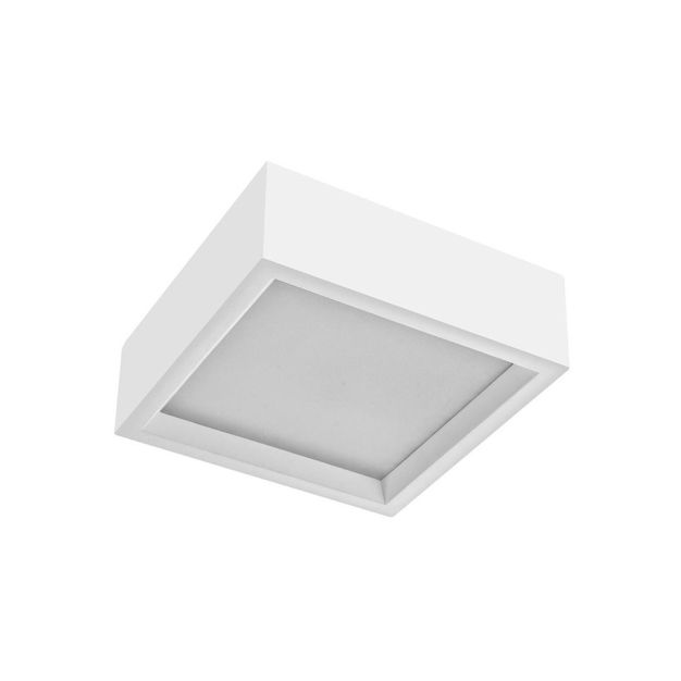 Nova Luce Belina - plafondverlichting - 25 x 25 x 8,5 cm - wit gips