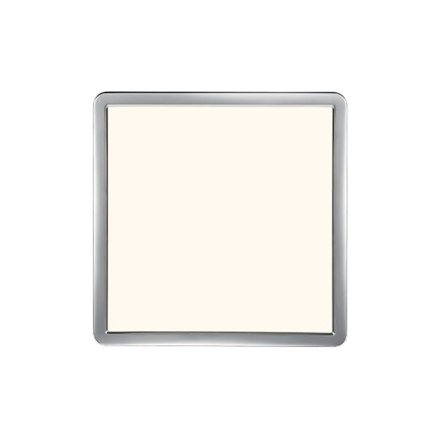 Nordlux Oja - badkamer plafondverlichting - 30 x 30 x 2,5 cm - 3 stappen Moodmaker SceneSelect functie - 14,5W LED incl. - IP54 - chroom/wit