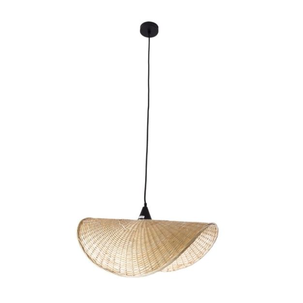 Maxlight Koshi - hanglamp - 60 x 32 x 120 cm - zwart en lichtbruin