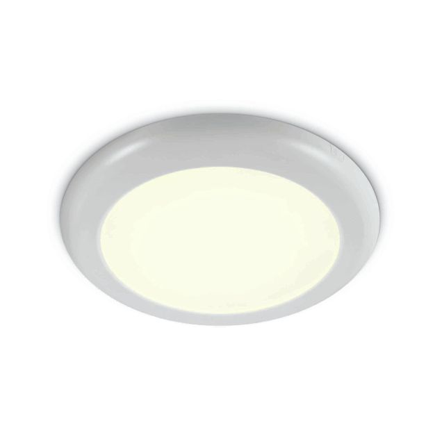 ONE Light Surface/Recessed Panels Adjustable Cut Out Hole - plafondverlichting - Ø 23,5 x 1,7 cm - 16W LED incl. - wit - warm witte lichtkleur