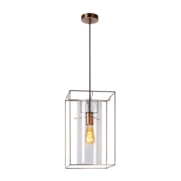 Lucide Julot - hanglamp - Ø 25 x 50 cm - koper